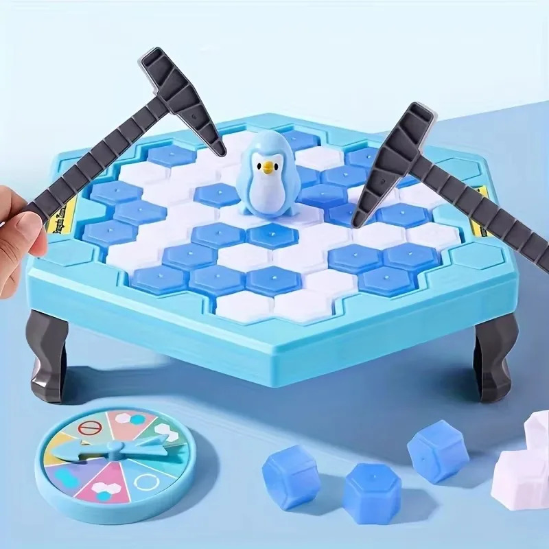 Board Game Jenga - Save Penguin Knocking Ice Toy, Ice