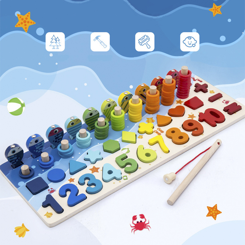 Board Game Harvest - 3D Wooden Blocks Children's Montessori Ocean