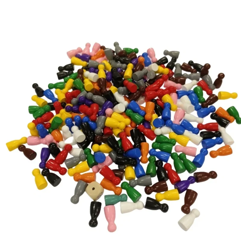 Board Game Harvest - 100 Pcs Colorful Wooden Chess Markers