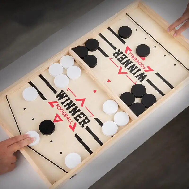 Board Game Jenga - Table Hockey Paced Sling Puck Board