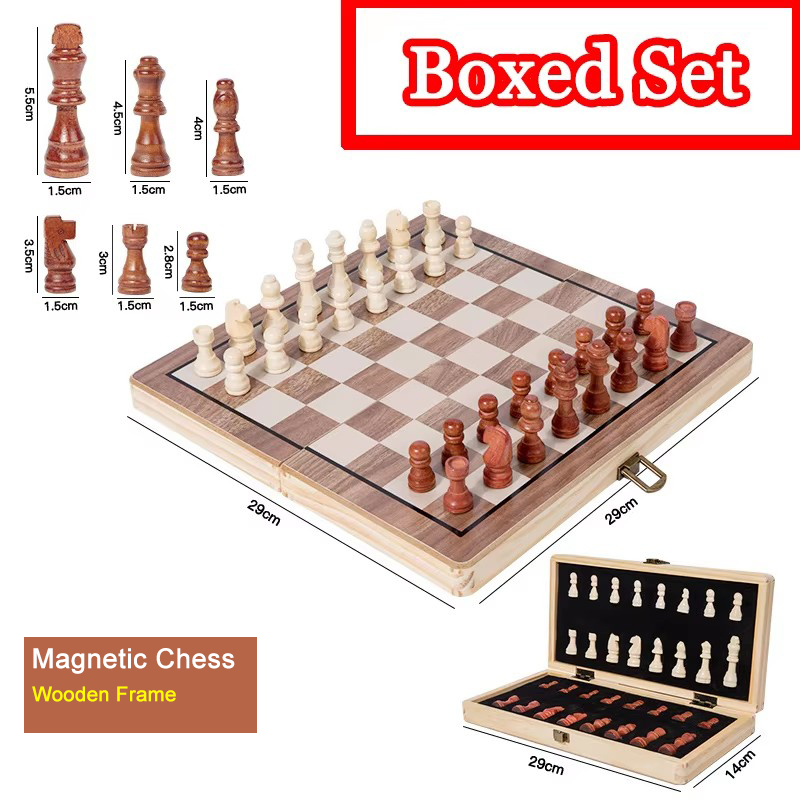 Board Game Yearbook - Magnetic Wooden Folding Chess Set for