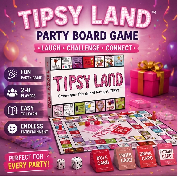 Board Game Land - Party Gift of Tipsy Land Party