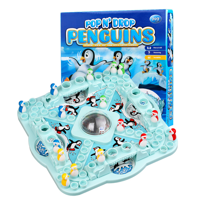 Board Game Jenga - Party Game Penguin Chess Board Game
