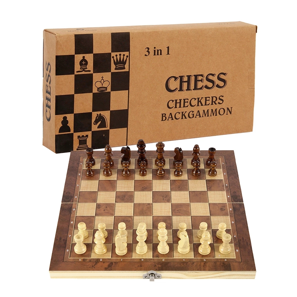 3 in 1 Chess Board, Folding Wo - đánh giá và giá Board Game Harvest