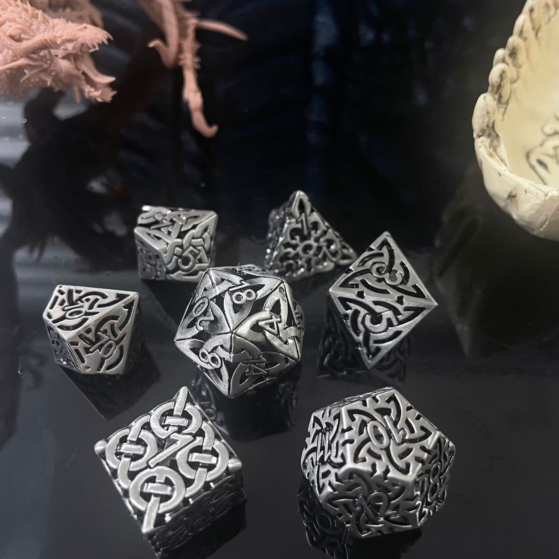 7 Pcs Cosplay D4-D20 DND Brass - đánh giá và giá Board Game Land