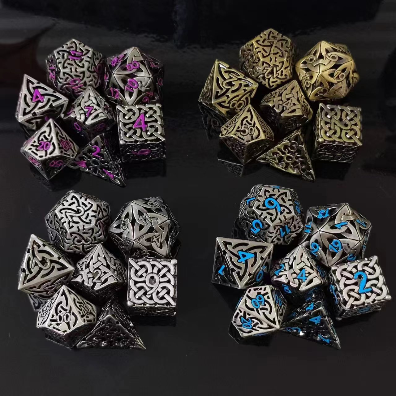 7 Pcs Cosplay D4-D20 DND Brass - đánh giá và giá Board Game Land